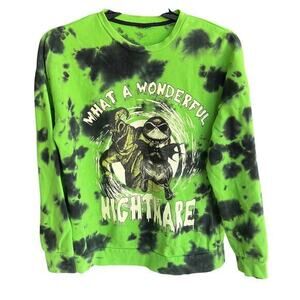 What a Wonderful Nightmare Before Christmas Green Blue ink splatter turtle SZ L